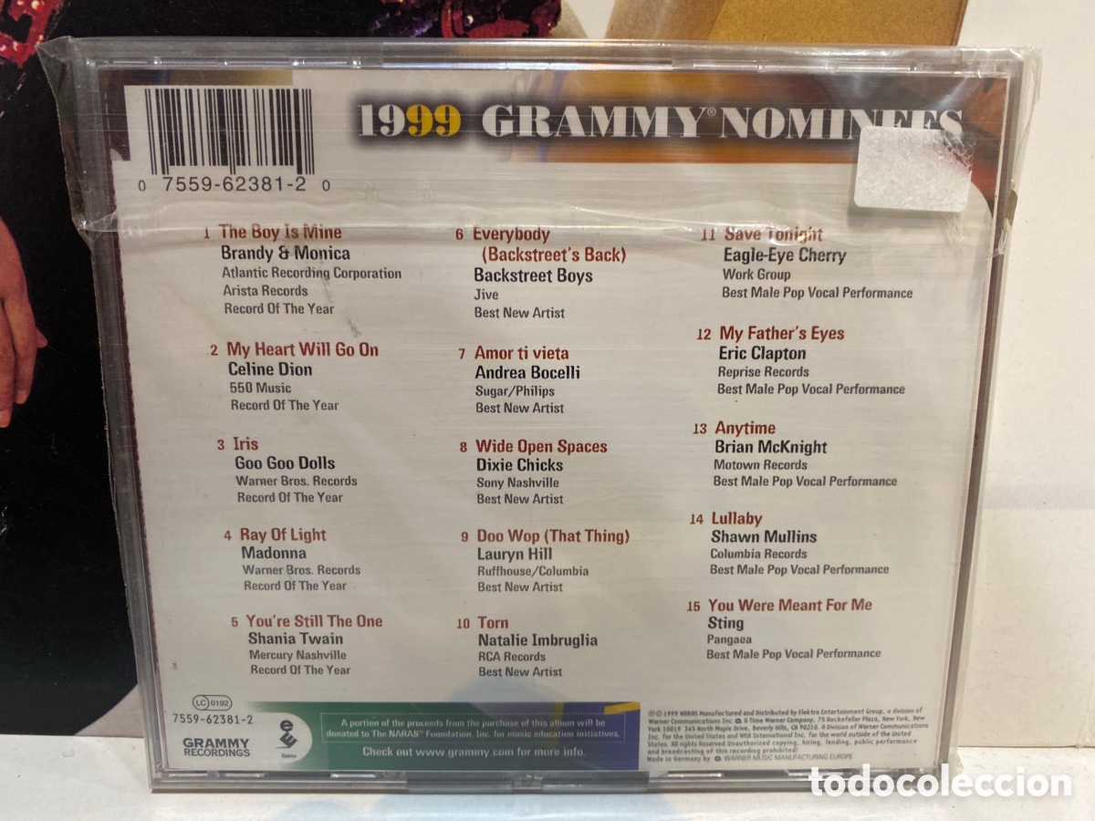 CDs de m&uacute;sica: Various - 1999 Grammy Nominees (CD, Comp) - Foto 2