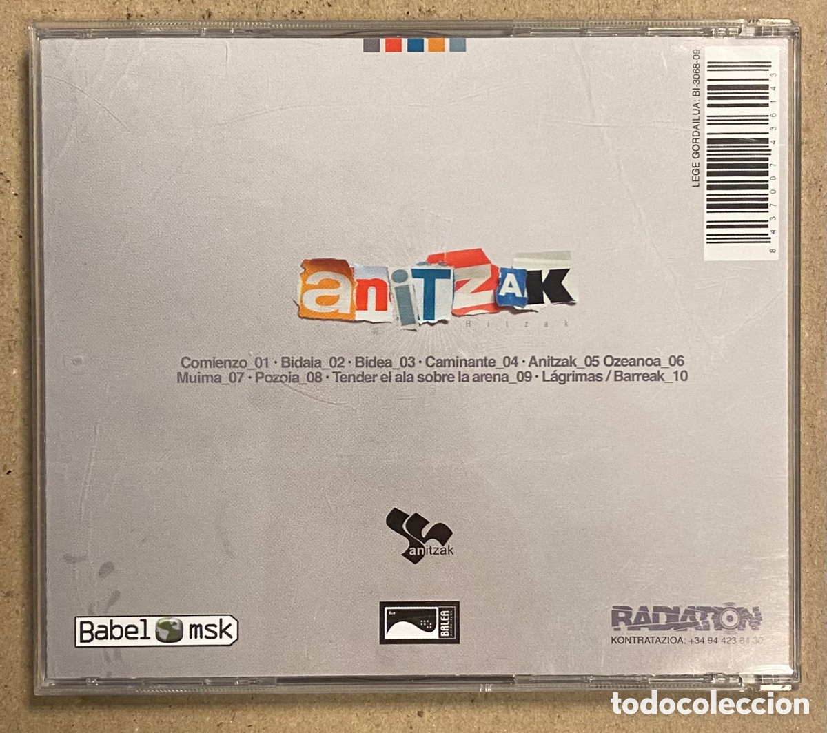 CDs de m&uacute;sica: CD. BURPANDA &ldquo;ANITZAK - HITZAK&rdquo; (BABEL MUSIK). - Foto 2