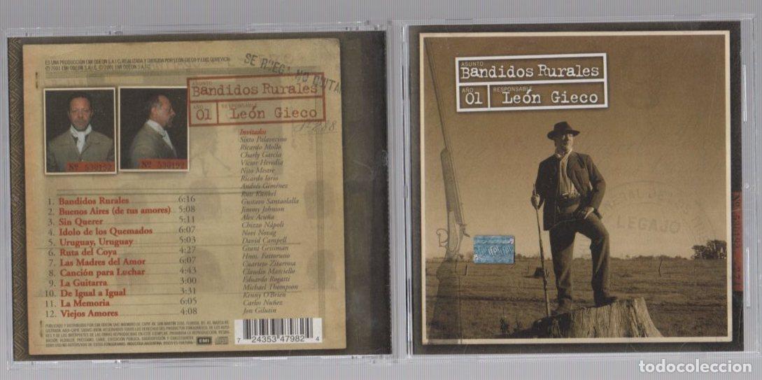 CDs de m&uacute;sica: CD BANDIDOS RURALES LEON GIECO - Foto 1