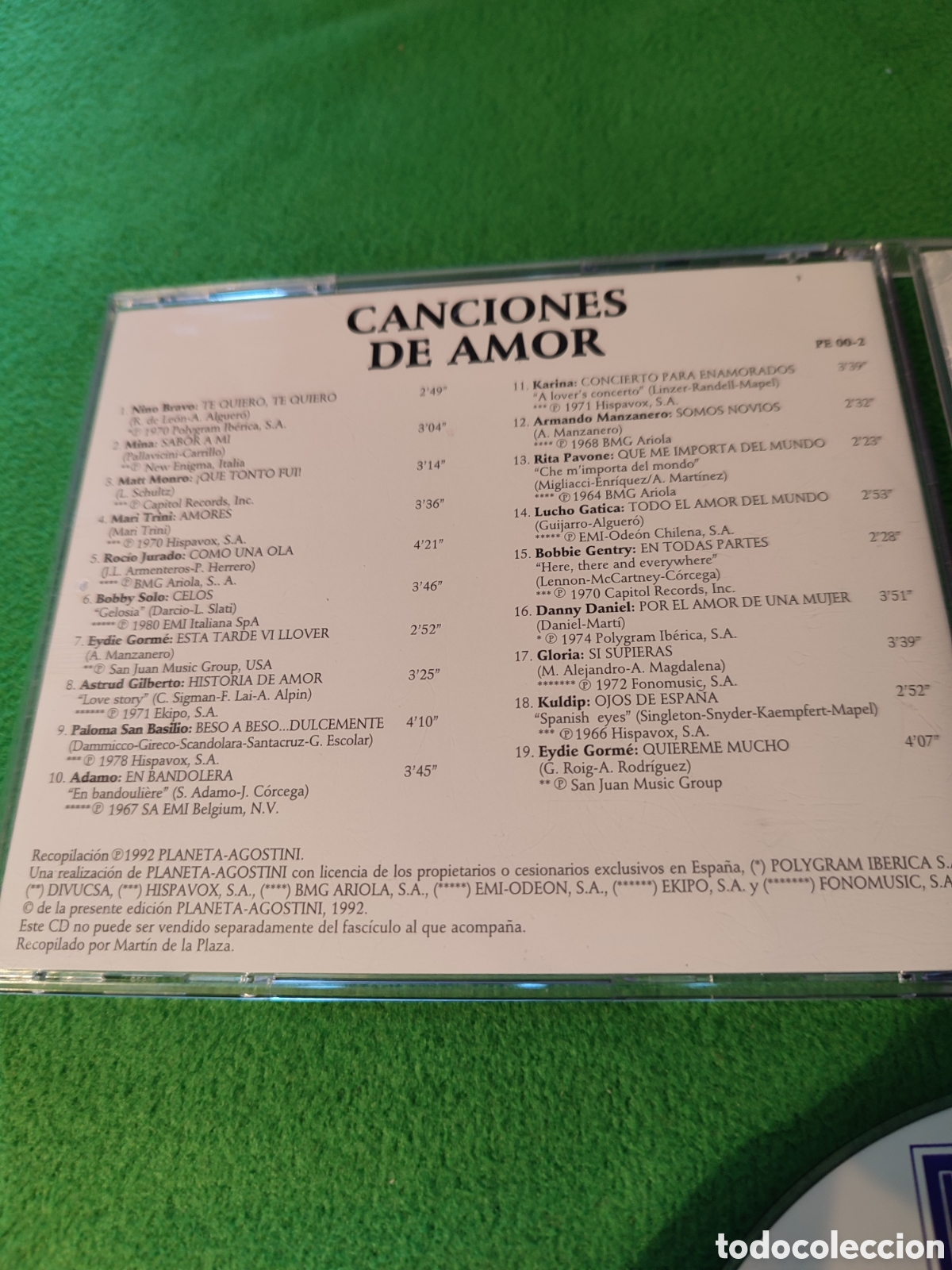 CDs de m&uacute;sica: Canciones de amor - Varios - Foto 3