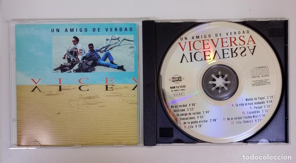 CDs de m&uacute;sica: CD Viceversa, Un Amigo De Verdad, 1993 - Foto 2