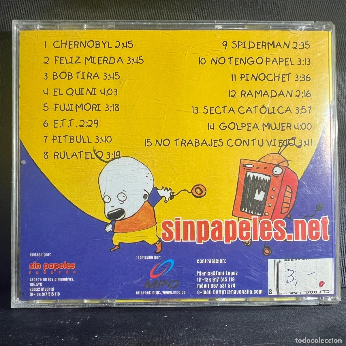 CDs de m&uacute;sica: SIN PAPELES - TRAUMAS INFANTILES - CD - Foto 2