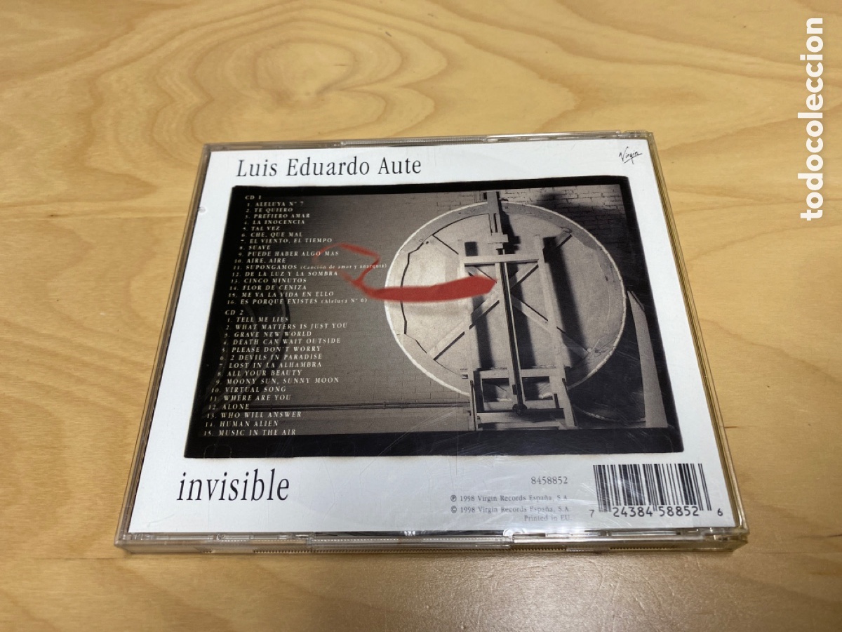 CDs de m&uacute;sica: Luis Eduardo Aute - Aire / Invisible (doble album) - Foto 2