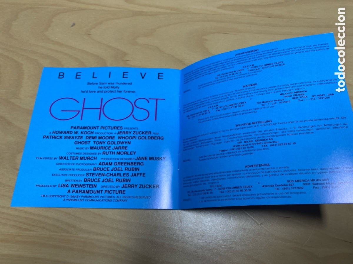 CDs de m&uacute;sica: Ghost (Banda Sonora Original) - Foto 4