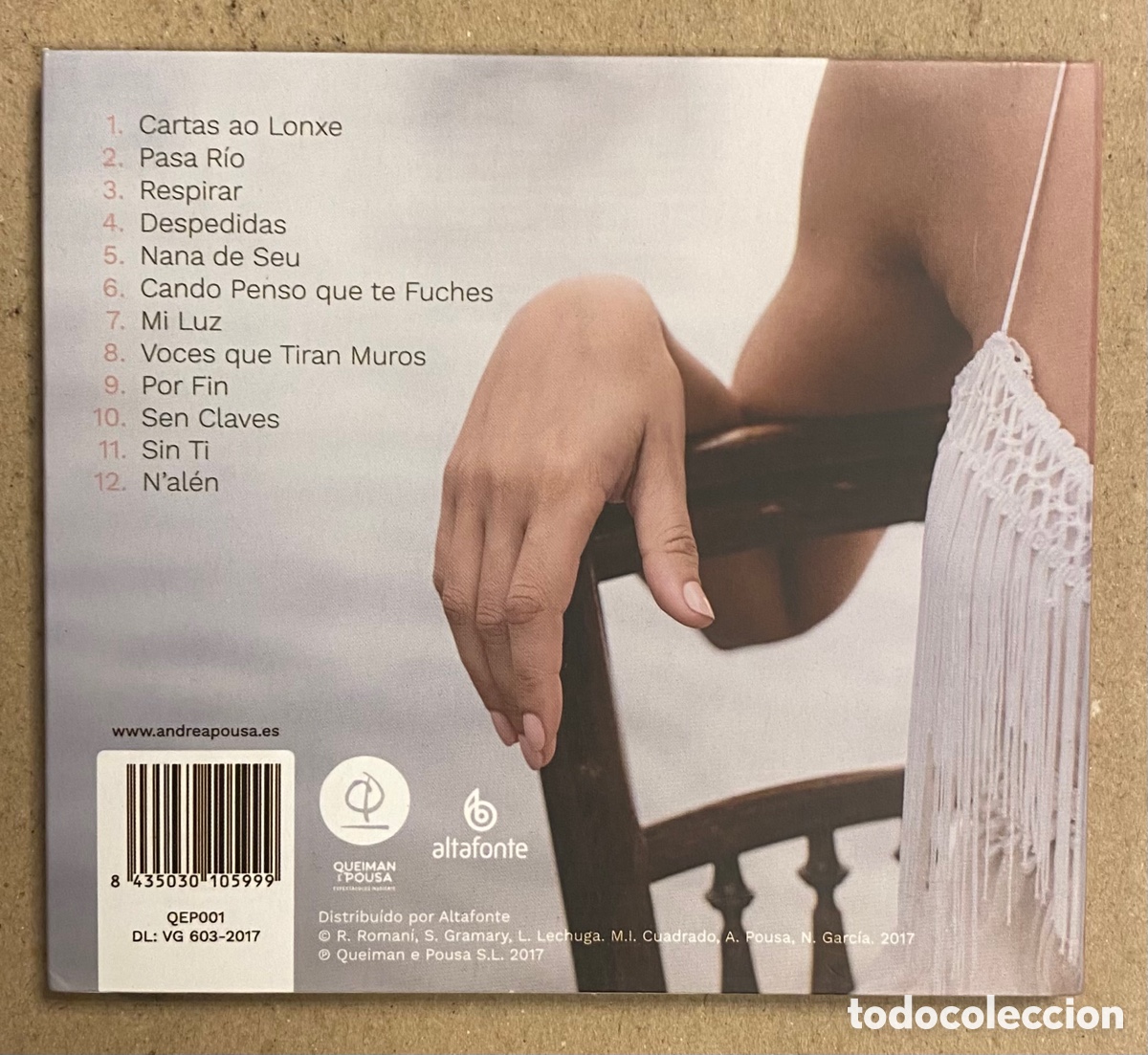 CDs de m&uacute;sica: CD DIGIPACK. ANDREA POUSA &ldquo;RESPIRAR&rdquo; (QUEIMAN E POUSA 2017) - Foto 2