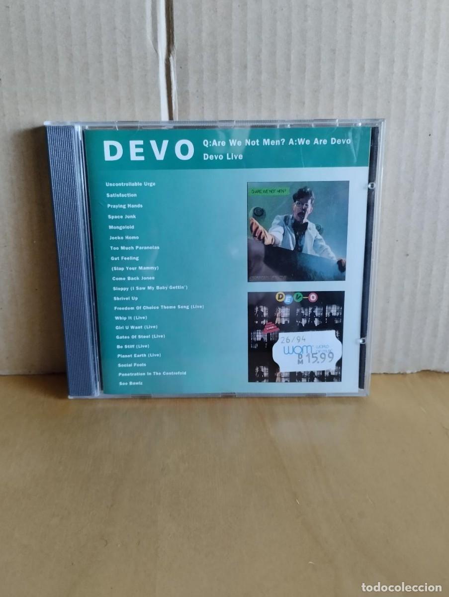 CDs de m&uacute;sica: DEVO ---- Q:ARE WE NOT MEN ? A: WE ARE DEVO-- DEVO LIVE - Foto 1