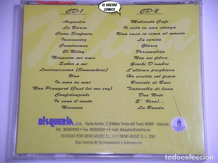 CDs de m&uacute;sica: Mina, &Eacute;xitos, doble, 2 CD, Disquer&iacute;a, Send Music, 2001 - Foto 2