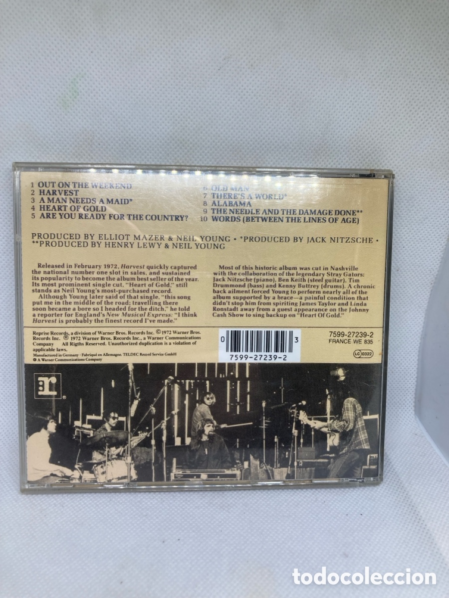 CDs de m&uacute;sica: HARVEST NEIL YOUNG CD COMO NUEVO - Foto 2
