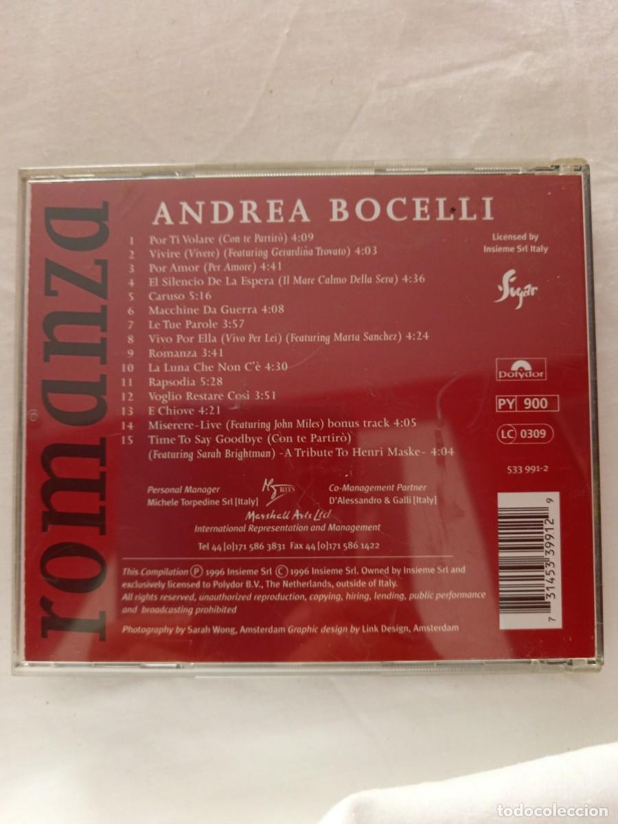 CDs de m&uacute;sica: Andrea Bocelli. Romanza - Foto 2