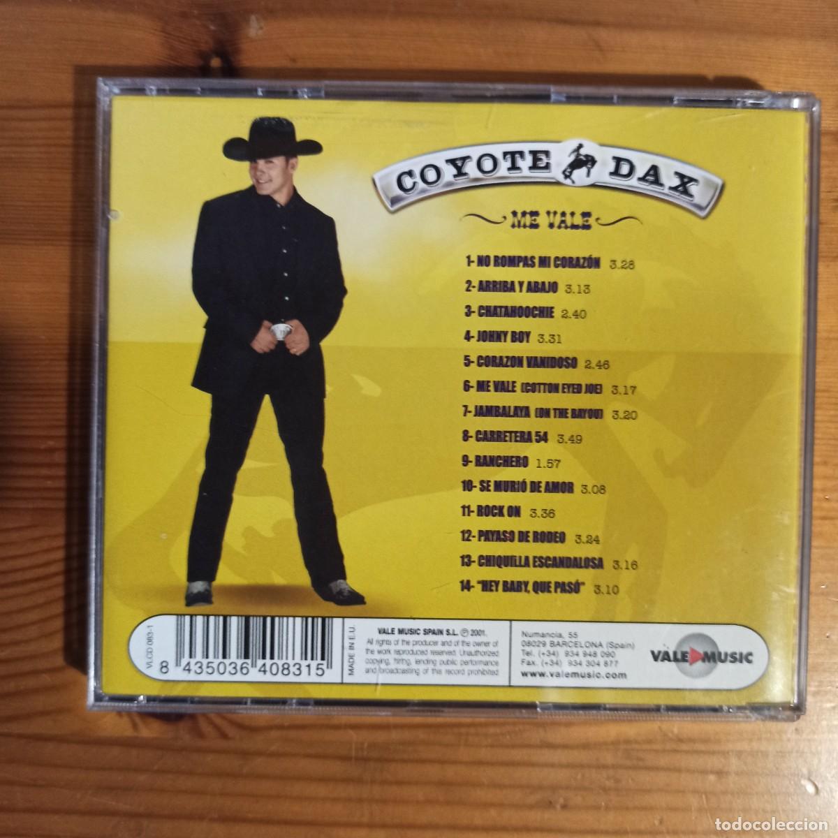 CDs de m&uacute;sica: CD Coyote Dax &ndash; Me Vale - Foto 2