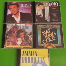 CDs de Música: LOTE 5 CDS (ADAMO, AMALIA RODRIGUES, NAT KING COLE, BELLA ITALIA)