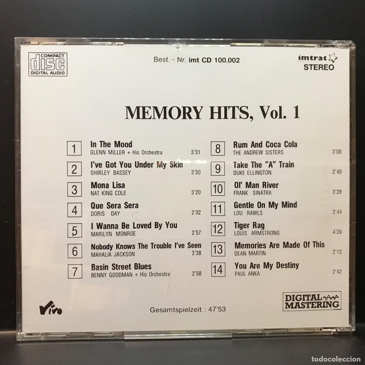 CDs de m&uacute;sica: Various ● Memory Hits Vol. 1 ● CD, Compilation GERMANY - Foto 3