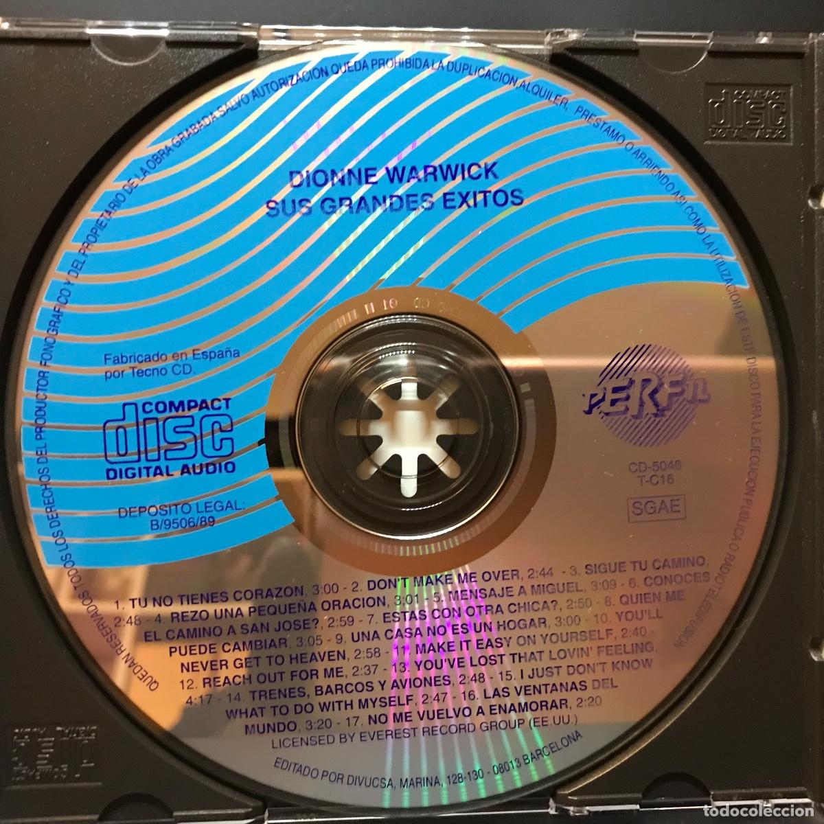 CDs de m&uacute;sica: Dionne Warwick ● Sus Grandes Exitos ● CD, Compilation - Foto 2