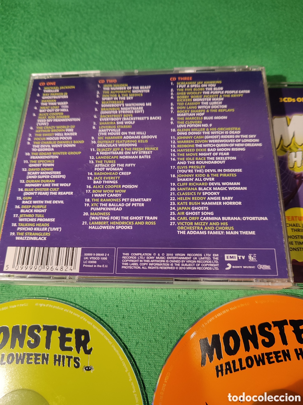 CDs de m&uacute;sica: Monster Halloween hits 3 CDs - Varios - Foto 3