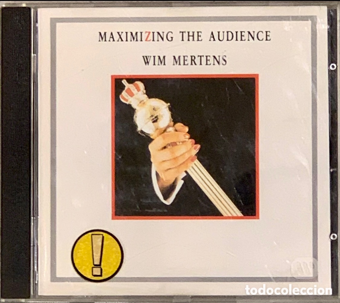 CDs de m&uacute;sica: CD. Wim Mertens. &ldquo;Maximizing the audience&rdquo;. - Foto 1