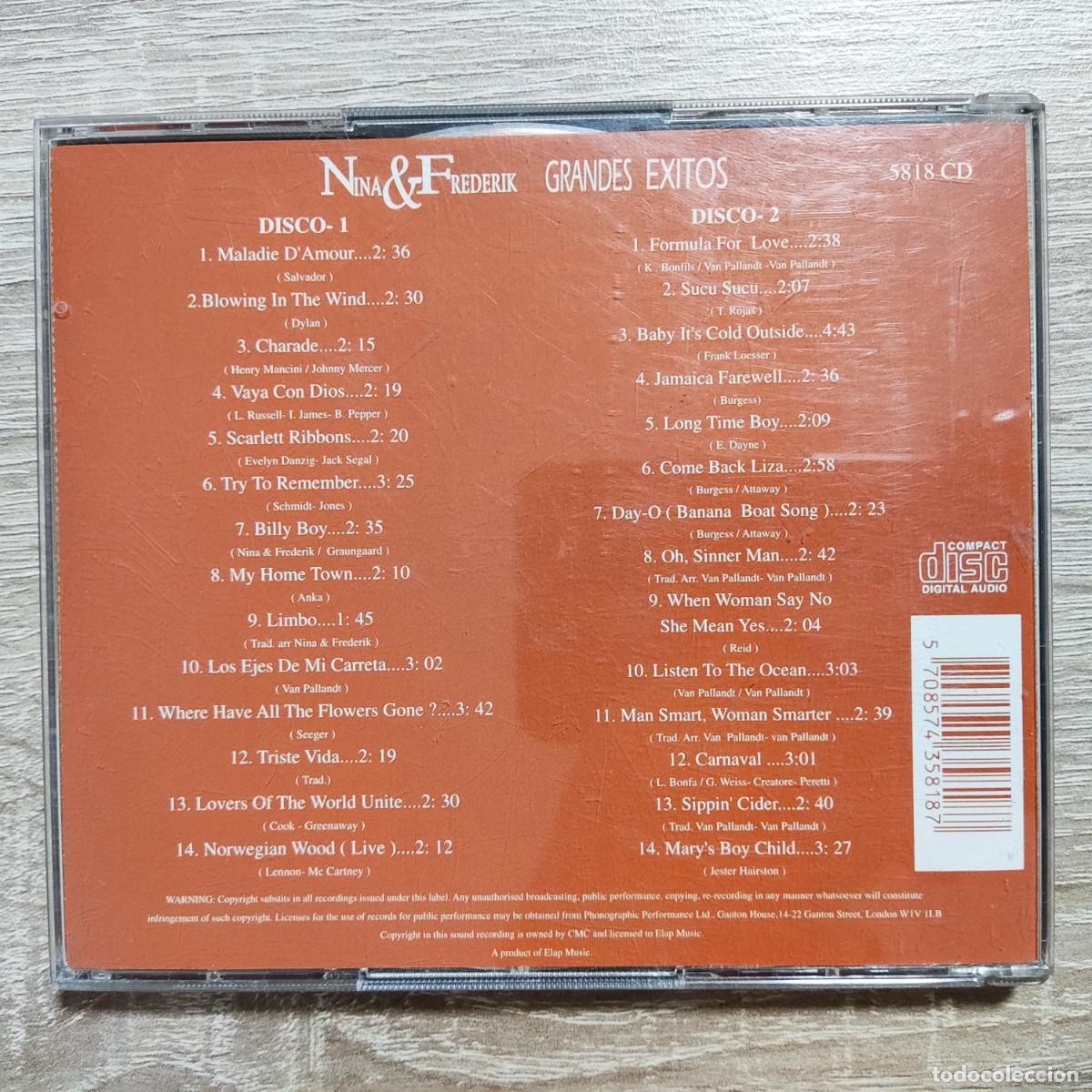 CDs de m&uacute;sica: CD DOBLE - 2 CD - NINA & FREDERIK - GRANDES EXITOS - Foto 2