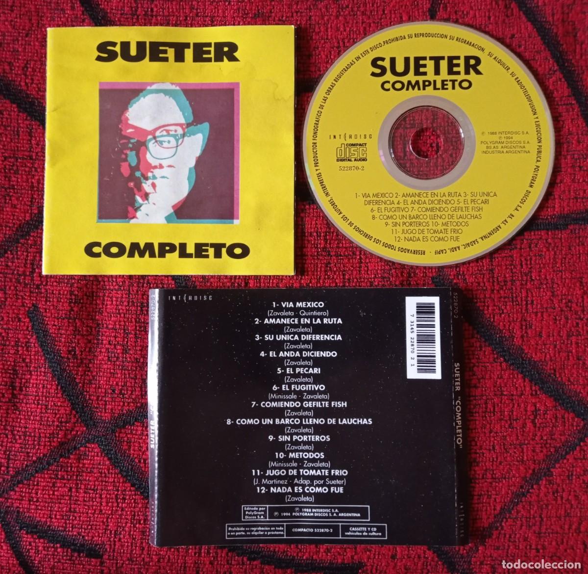 CDs de m&uacute;sica: SUETER ** Completo ** CD ORIGINAL 1994 ARGENTINA - Foto 1