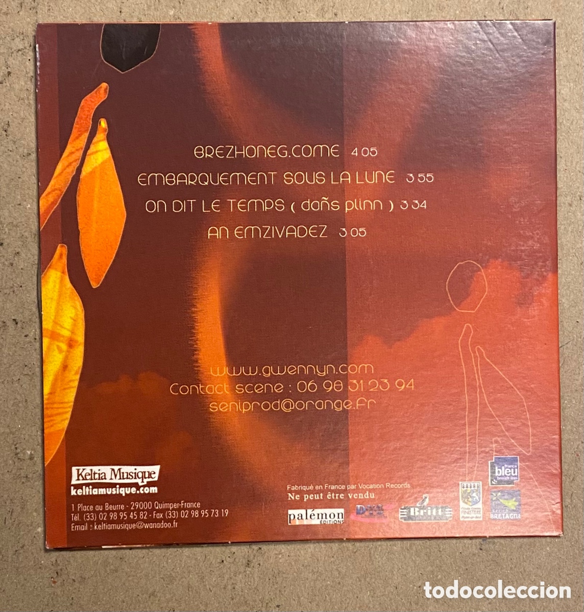 CDs de m&uacute;sica: CD. GWENNYN &ldquo;KAN AN TEVENN&rdquo; (2001). - Foto 2