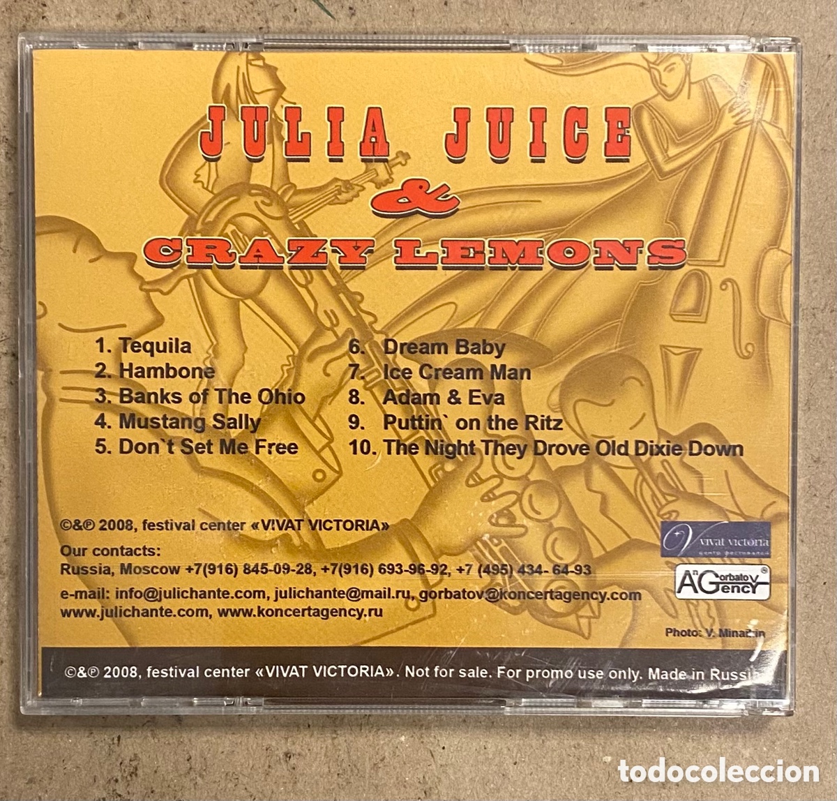 CDs de m&uacute;sica: CD. JULIA JUICE & CRAZY LEMONS &ldquo;TEQUILA&rdquo; (2008). - Foto 2