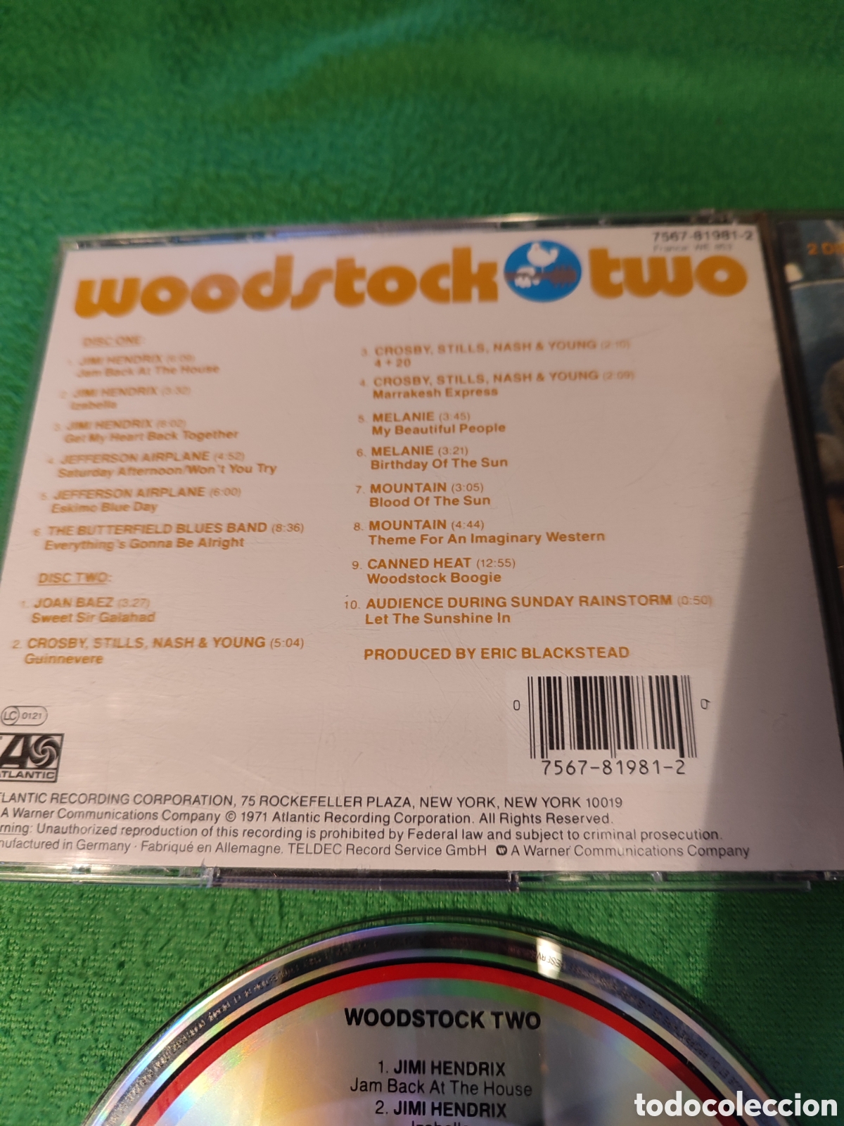 CDs de m&uacute;sica: Woodstock Two - Varios 2 cds - Foto 3