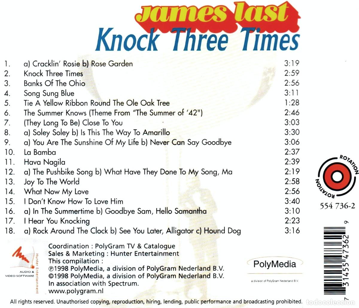 CDs de m&uacute;sica: �R6908 - JAMES LAST. KNOCK THREE TIMES. CD. - Foto 2