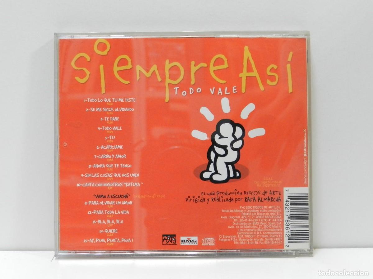 CDs de m&uacute;sica: DISCO CD. Siempre As&iacute; &ndash; Todo Vale. COMPACT DISC. - Foto 2