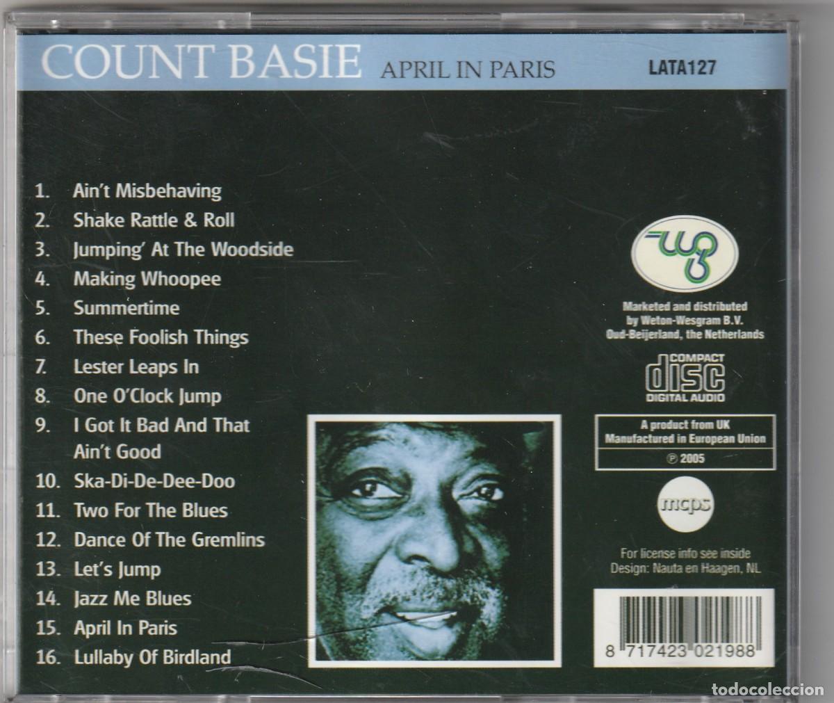 CDs de m&uacute;sica: COUNT BASIE - APRIL IN PARIS (CD MCPS 2005) - Foto 2
