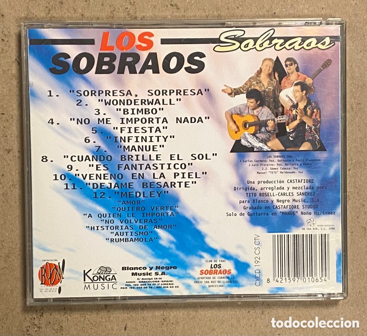 CDs de m&uacute;sica: CD. LOS SOBRAOS &ldquo;SOBRAOS&rdquo; (BLANCO Y NEGRO 1996). - Foto 2