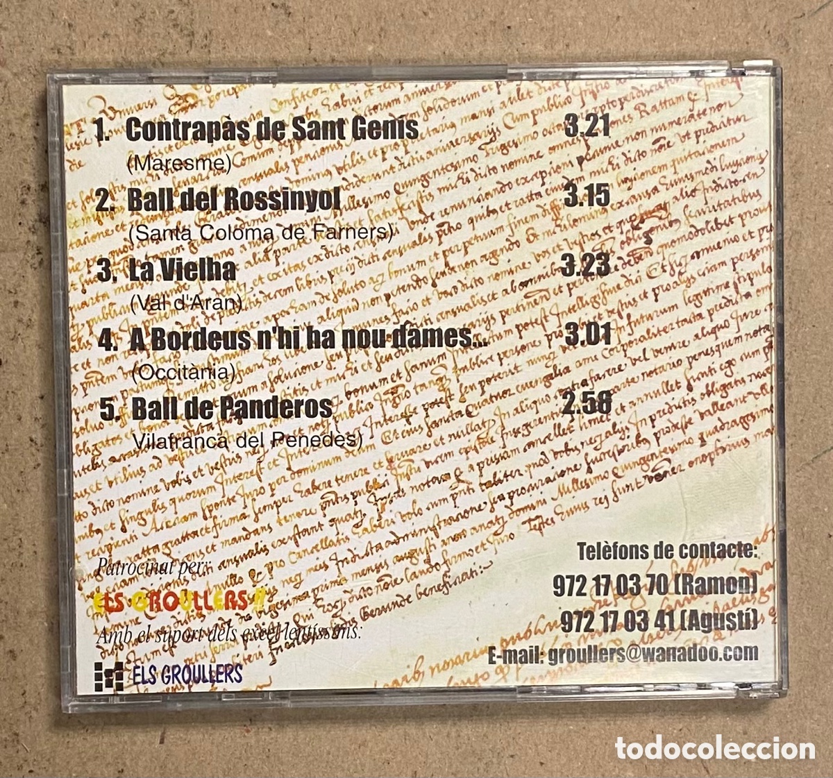 CDs de m&uacute;sica: CD. ELS GROULLERS &ldquo;NIANOU&rdquo; (2000). - Foto 2