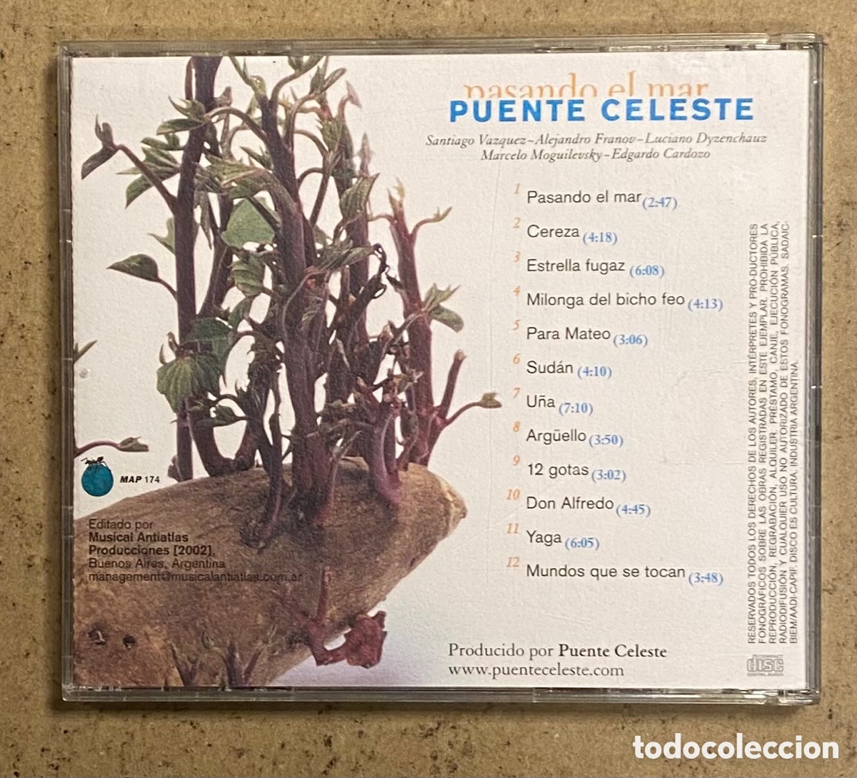 CDs de m&uacute;sica: CD. PUENTE CELESTE &ldquo;PASANDO EL MAR&rdquo;(2002). - Foto 2
