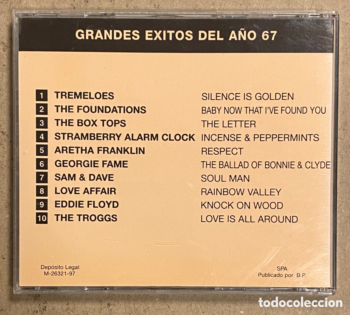 CDs de m&uacute;sica: CD. GRANDES &Eacute;XITOS 1967. COLECCI&Oacute;N LOS 60 DE LOS 60. - Foto 2