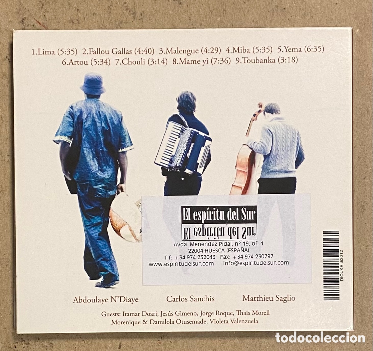 CDs de m&uacute;sica: CD DIGIPACK. DIOUKE (EL ESP&Iacute;RITU DE SUR 2012). - Foto 2