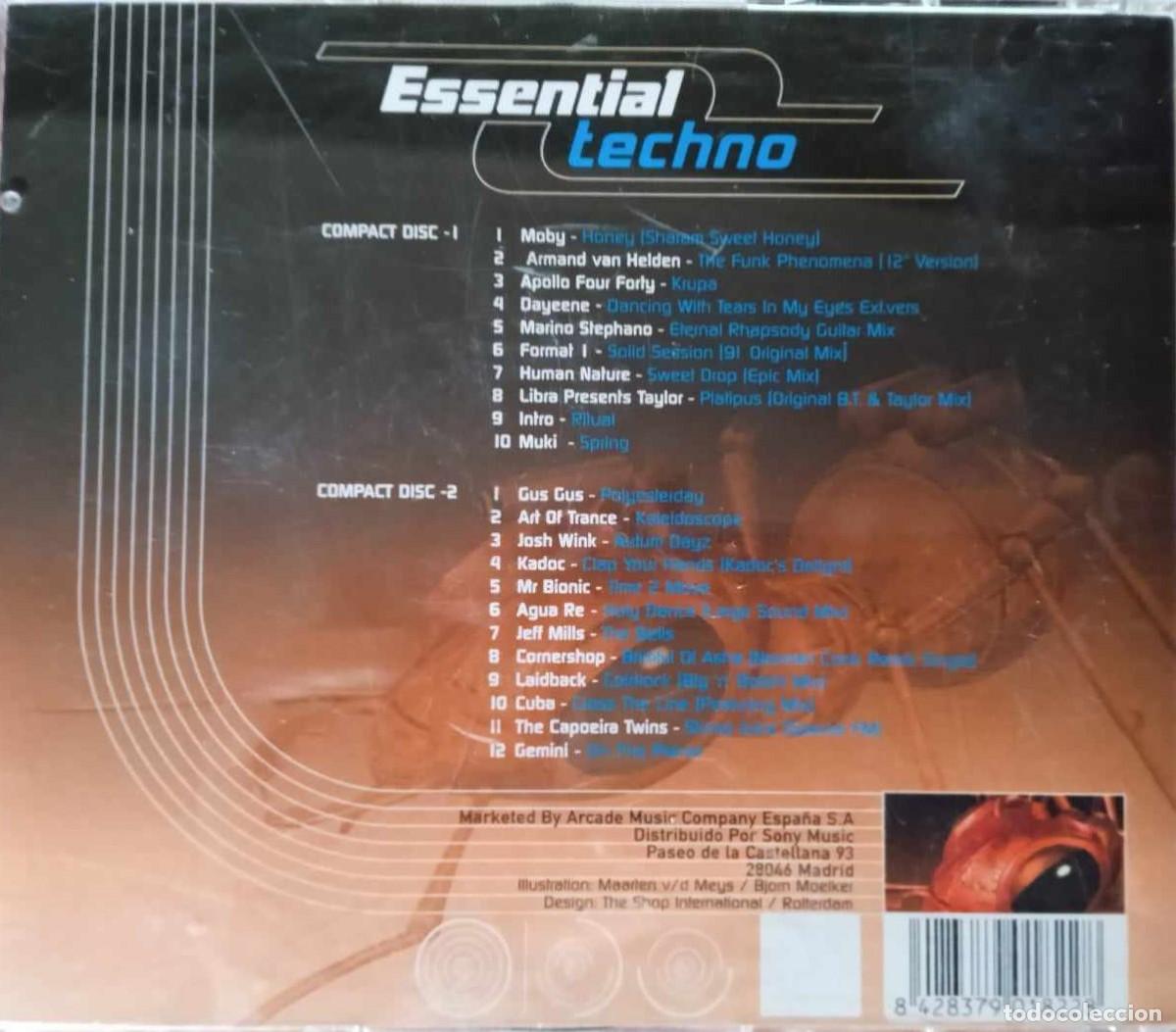 CDs de m&uacute;sica: ESSENTIAL TECHNO - 1998 - 2 CD - Foto 2