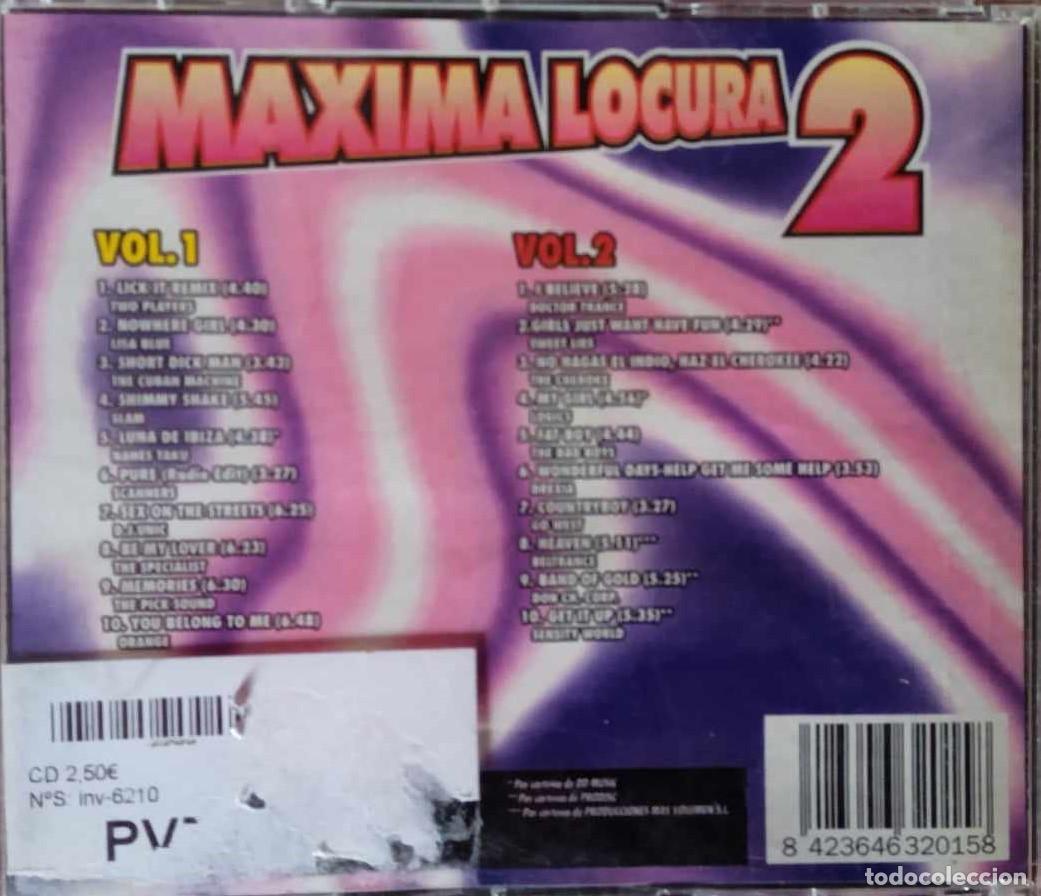 CDs de m&uacute;sica: MAXIMA LOCURA 2 - 1996 - 2 CD - Foto 2
