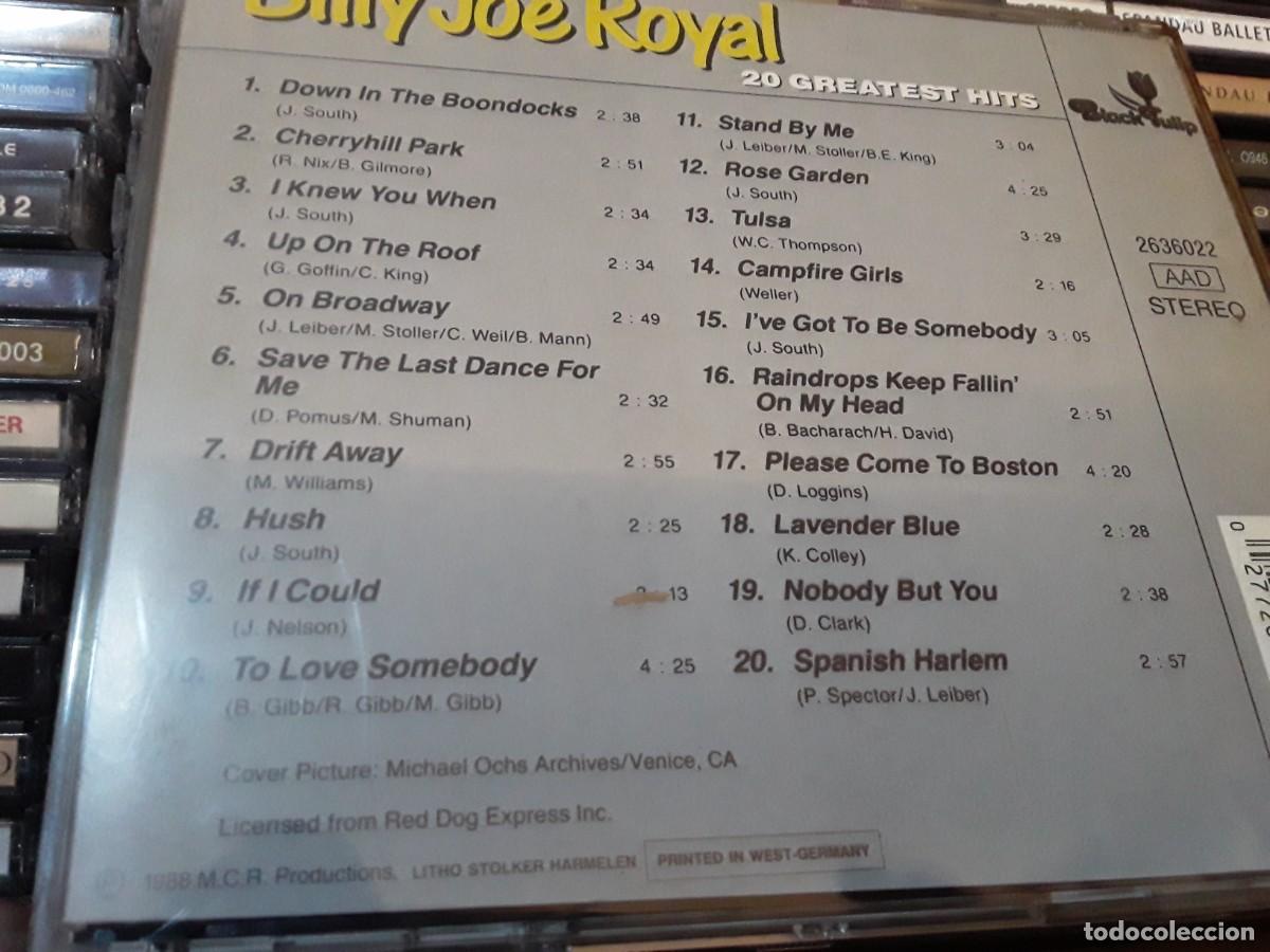 CDs de m&uacute;sica: Billy Joe Royal &lrm;&ndash; 20 Greatest Hits - cd - Foto 2
