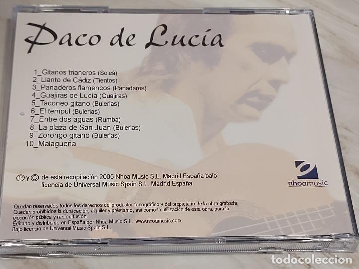 CDs de m&uacute;sica: PACO DE LUC&Iacute;A / &Eacute;XITOS / CD-NHOAMUSIC-2005 / 10 TEMAS / IMPECABLE - Foto 3
