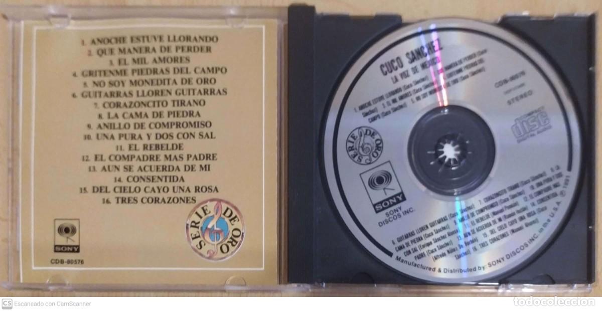 CDs de m&uacute;sica: CUCO SANCHEZ (LA VOZ DE MEXICO) CD 1991 Serie de Oro - Foto 3