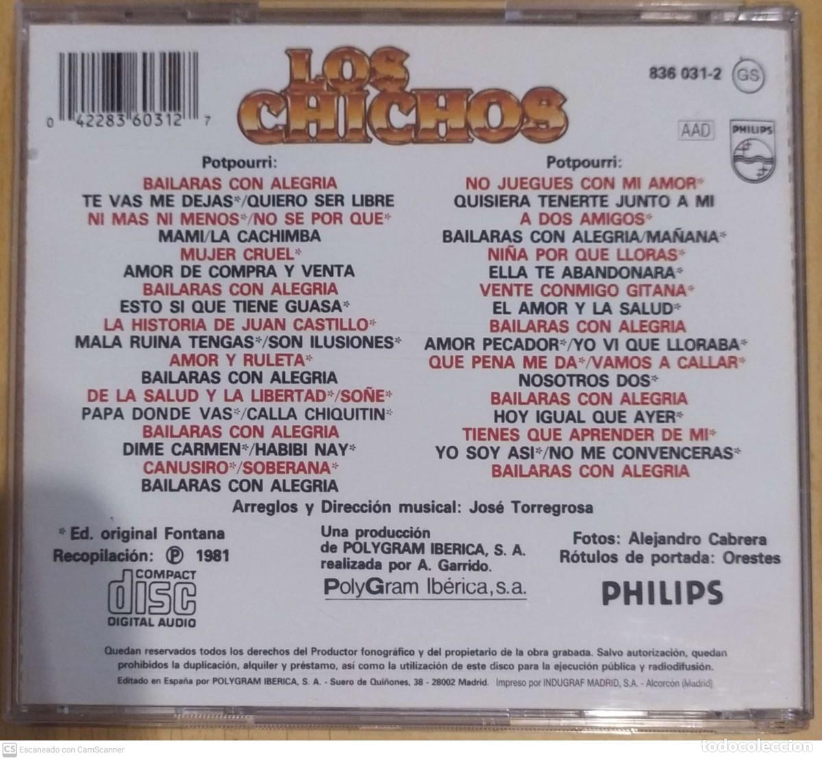 CDs de m&uacute;sica: LOS CHICHOS (PARA QUE TU LA BAILES...) CD 1991 - Foto 2