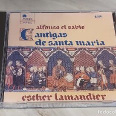 CDs de Música: ESTHER LAMANDIER / CÁNTIGAS DE SANTA MARÍA / ALFONSO EL SABIO / CD-9 TEMAS / IMPECABLE