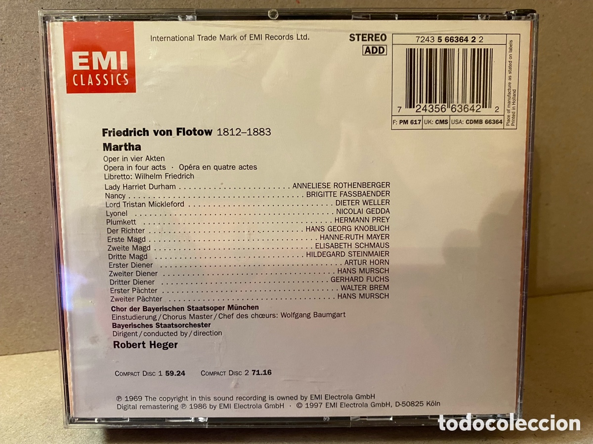 CDs de m&uacute;sica: Flotow - Robert Heger - Martha (2xCD, Album) - Foto 2