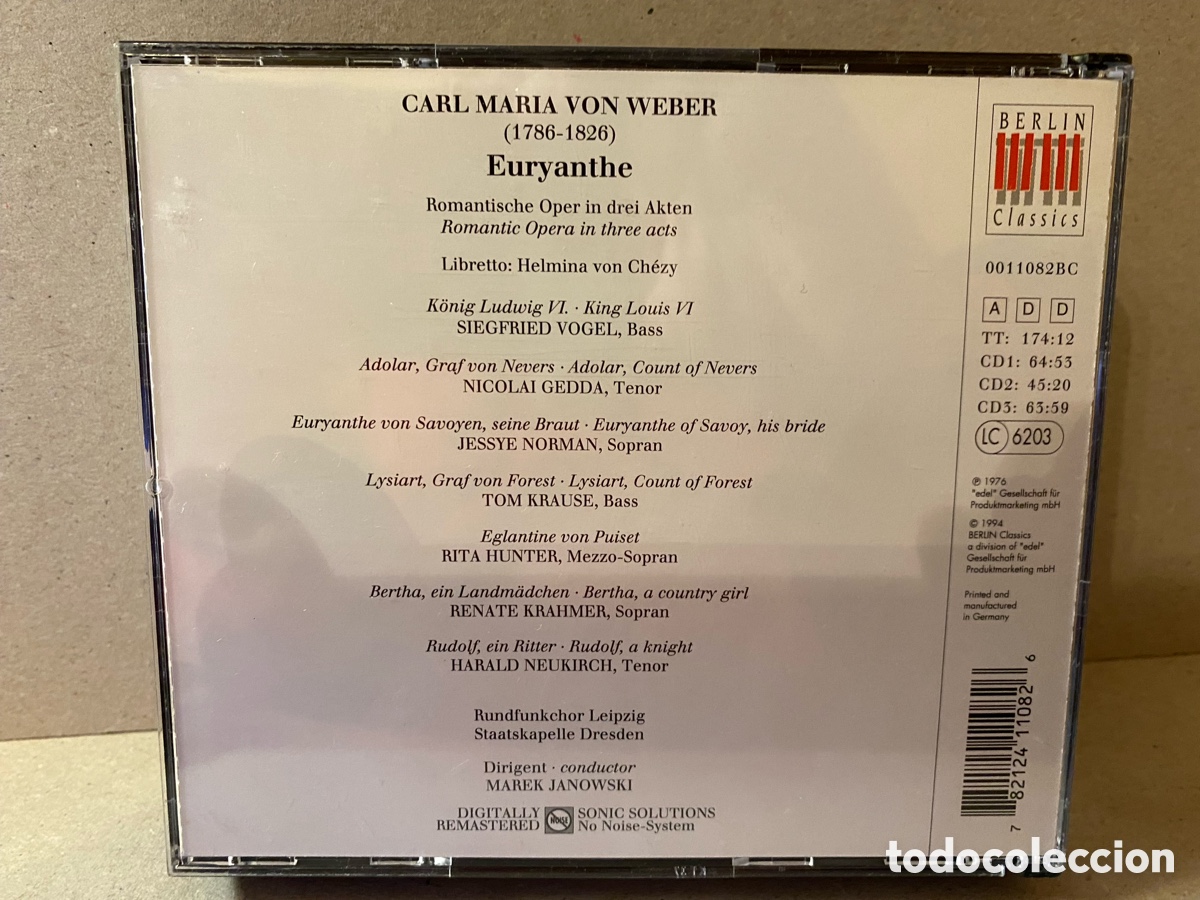 CDs de m&uacute;sica: Weber - Marek Janowski - Euryanthe (3xCD, Album) - Foto 2