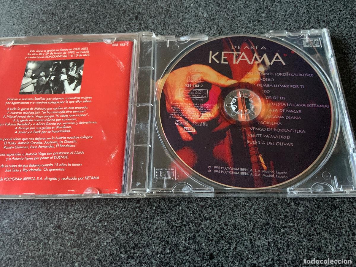 CDs de m&uacute;sica: DE AK&Iacute; A KETAMA - CD - POLYGRAM - 1995 - &iexcl;BUEN ESTADO! - Foto 3