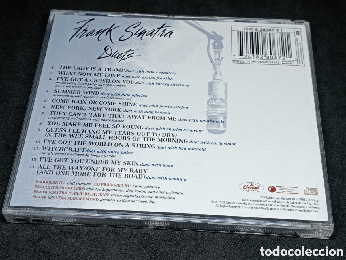CDs de m&uacute;sica: FRANK SINATRA - DUETS - 1993 - CD - DISCO VERIFICADO - Foto 2