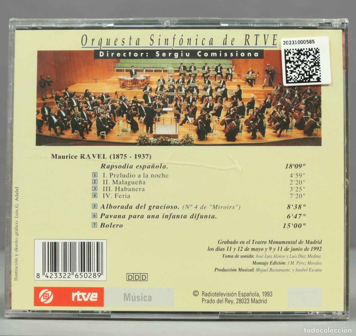 CDs de m&uacute;sica: CD. RAVEL. COMISSIONA. PRECINTADO - Foto 2
