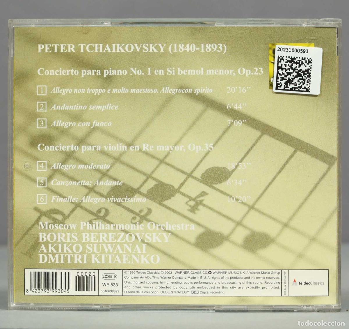 CDs de m&uacute;sica: CD. TCHAIKOVSKY. KITAENKO. BEREZOVSKY. OP 23 - Foto 2