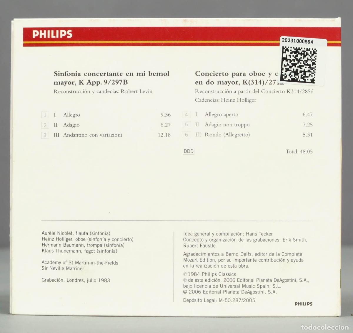 CDs de m&uacute;sica: CD. K297B. K314. MOZART - Foto 2