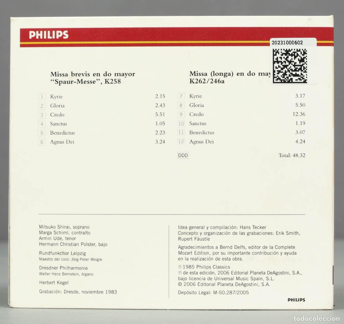 CDs de m&uacute;sica: CD. K258. K262. MOZART - Foto 2