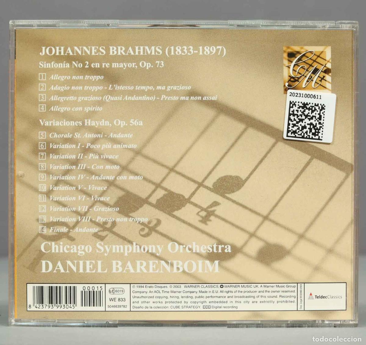 CDs de m&uacute;sica: CD. BRAHMS. OP. 73. BARENBOIM - Foto 2