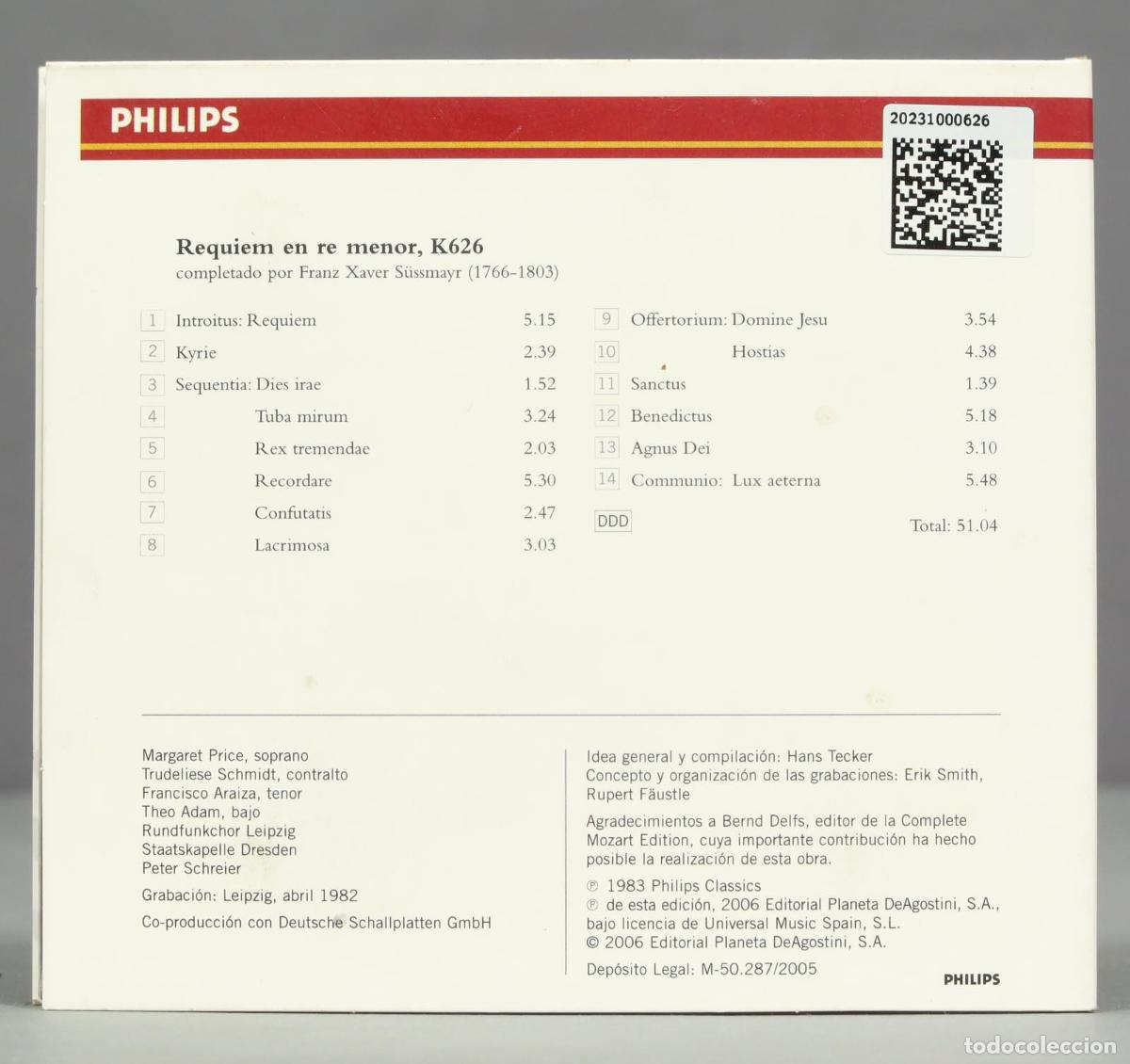 CDs de m&uacute;sica: CD. MOZART. K626 - Foto 2