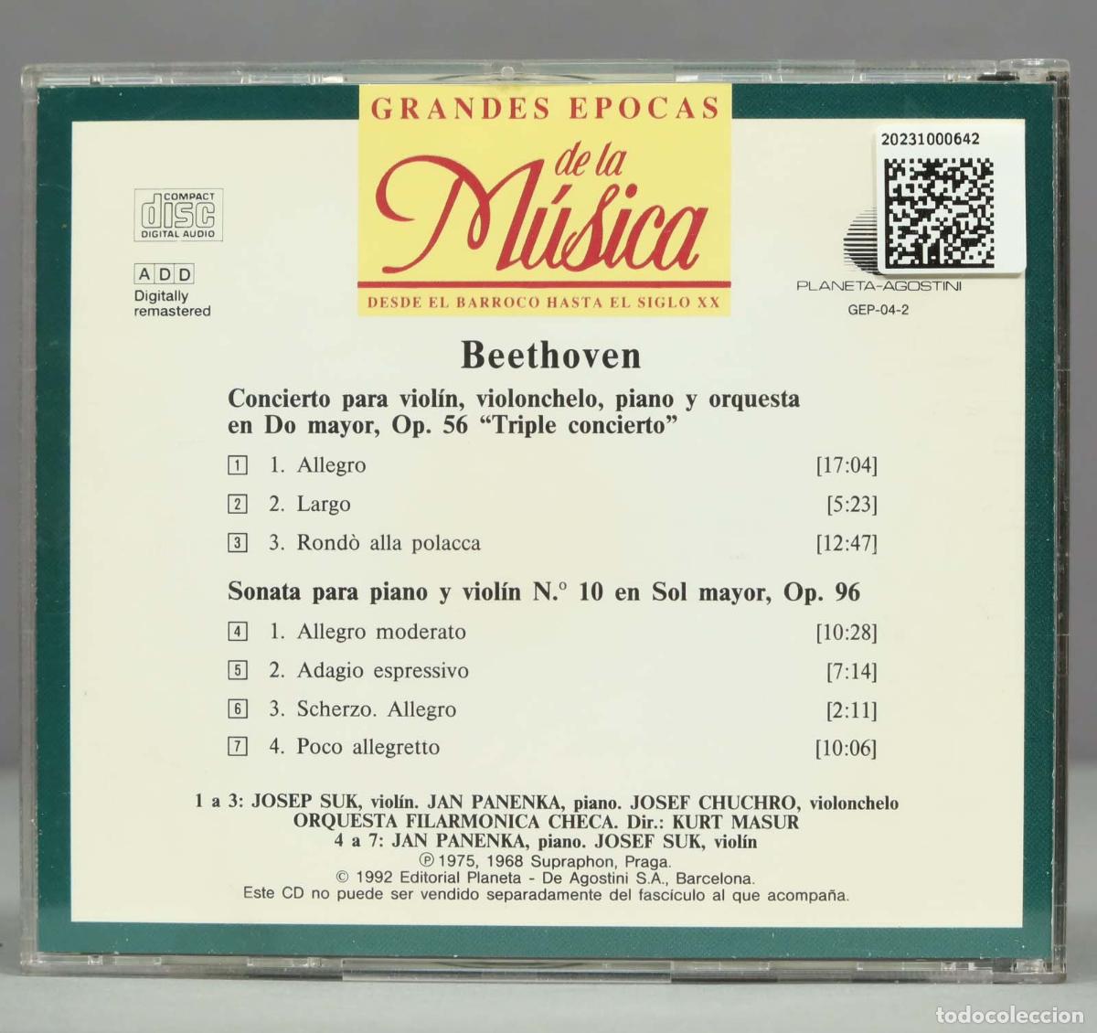 CDs de m&uacute;sica: CD. BEETHOVEN. OP. 56. OP96 - Foto 2
